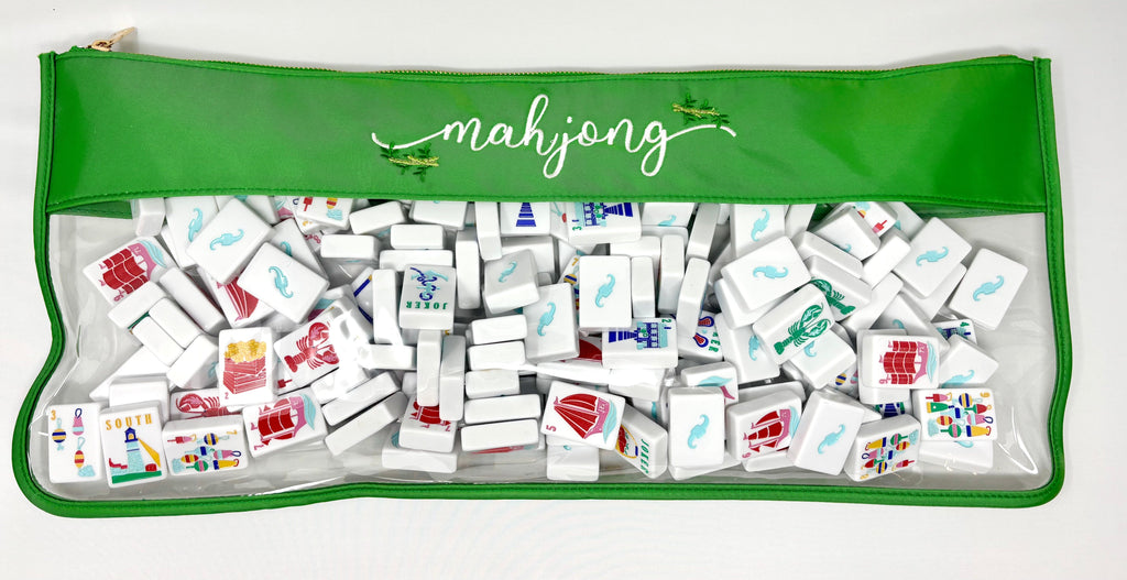Monograms For Me Green Mahjong Tile Bags