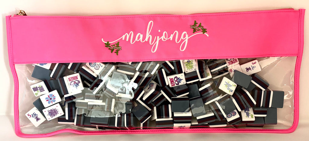 Monograms For Me Hot Pink Mahjong Tile Bag
