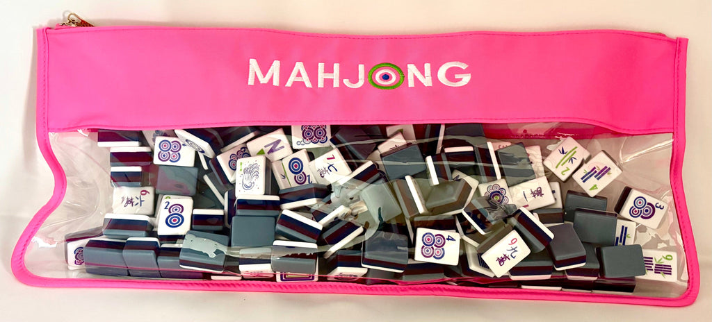 Monograms For Me Hot Pink Mahjong Tile Bag