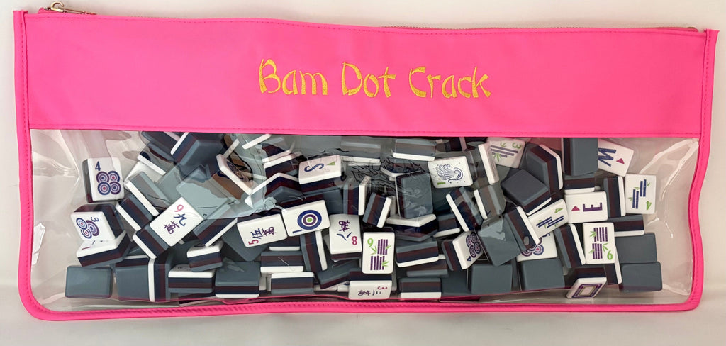 Monograms For Me Hot Pink Mahjong Tile Bag