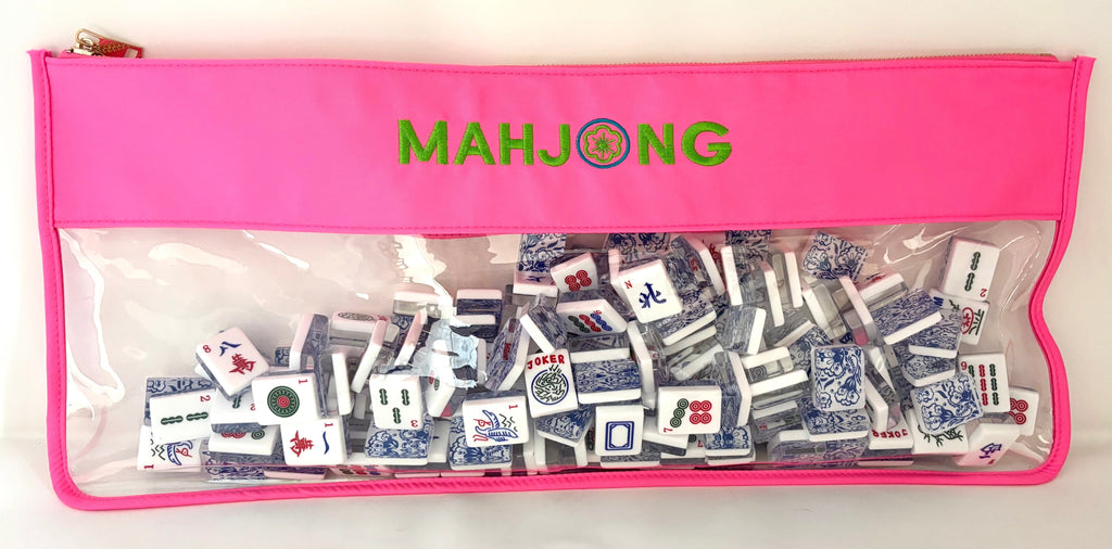 Monograms For Me Hot Pink Mahjong Tile Bag
