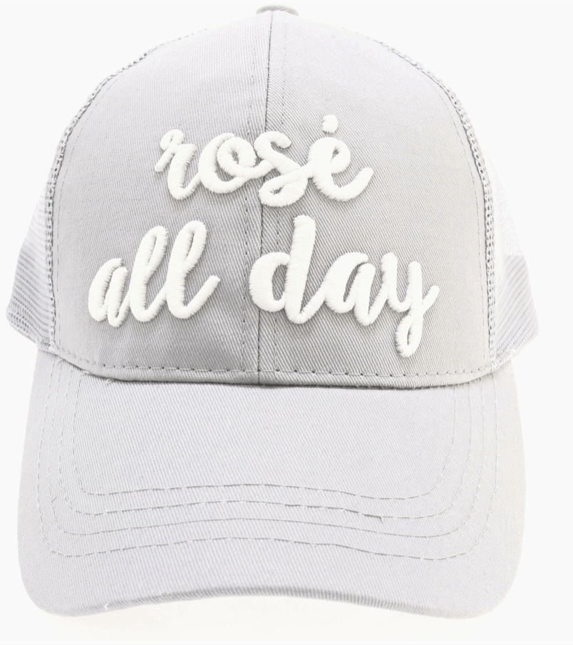 Monograms For Me Light Gray Rose All Day Ball Cap