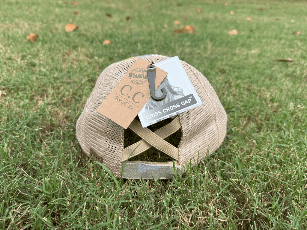 Monograms For Me Mahjong Script Camo Baseball Hats