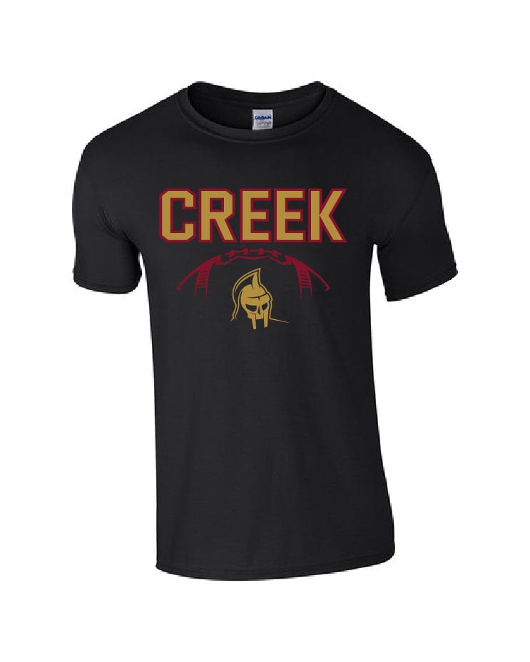 Monograms For Me Mens Cut Softstyle Tee / Black / Small Johns Creek - CREEK FOOTBALL Mens & Ladies Tees