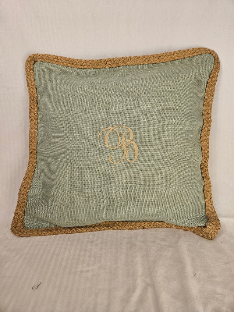 Monograms For Me Mishap - Jute Pillow Cover