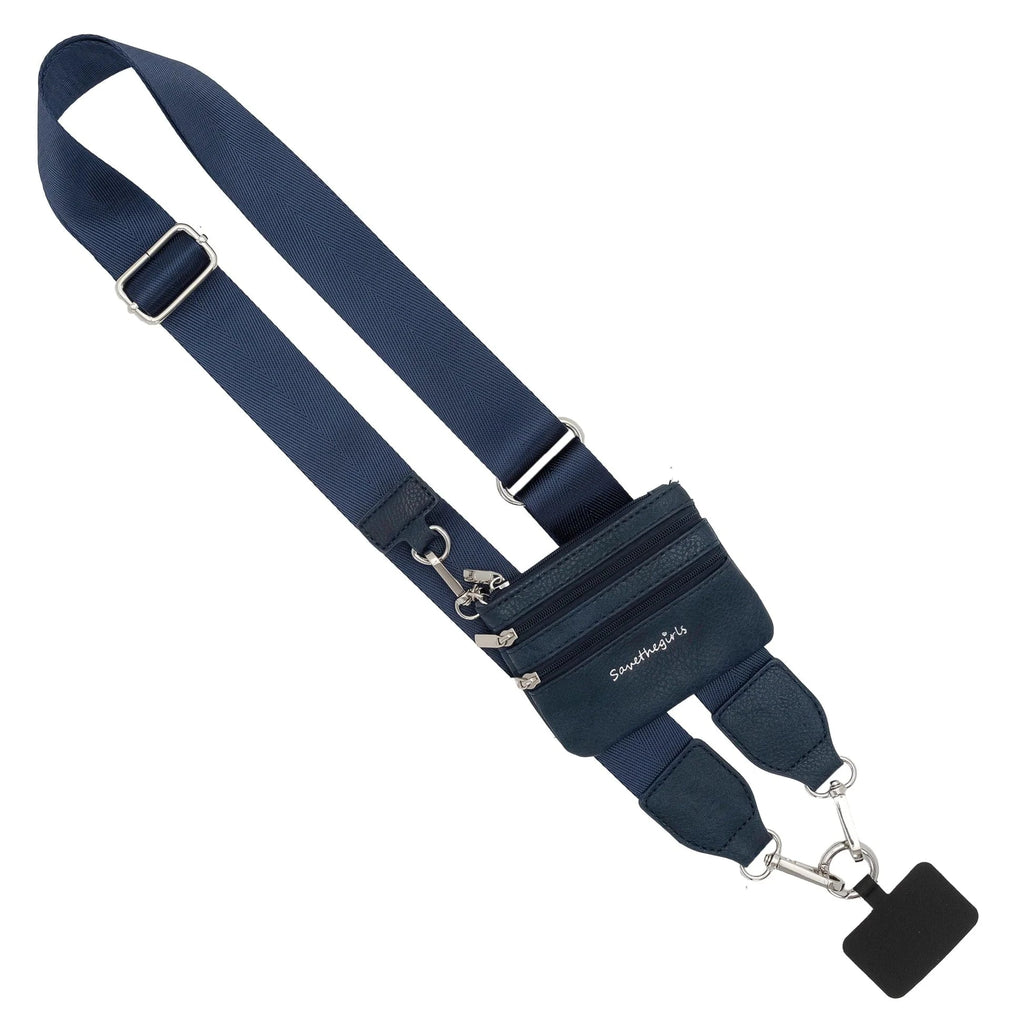 Monograms For Me Navy Clip and Go Cellphone Crossbody
