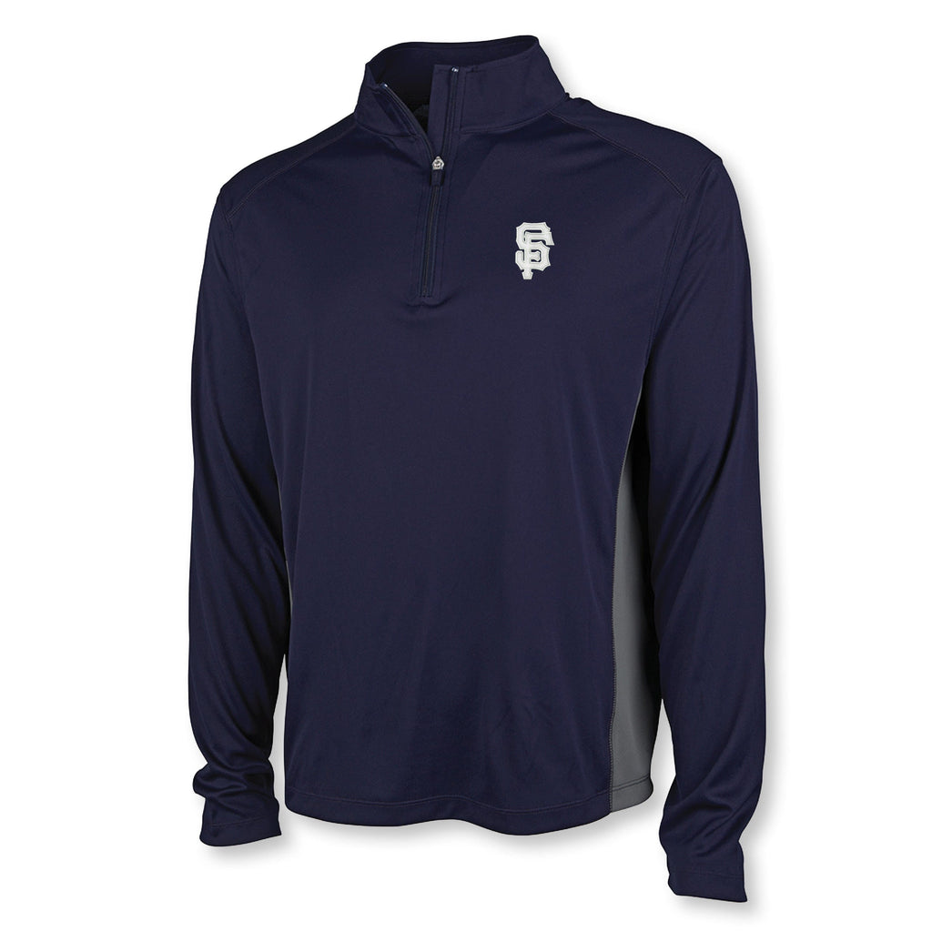 Monograms For Me Navy/Gray / Small Mens Horizon Quarter Zip - 9467