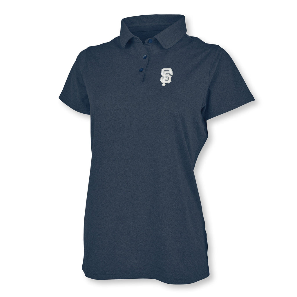 Monograms For Me Navy / XSmall Ladies Heathered Eco Logic Polo - 2318