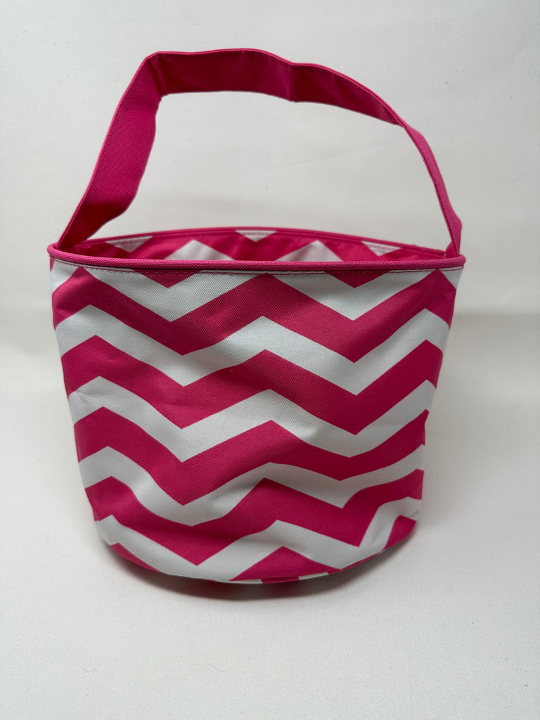 Monograms For Me Pink Chevron Easter Buckets