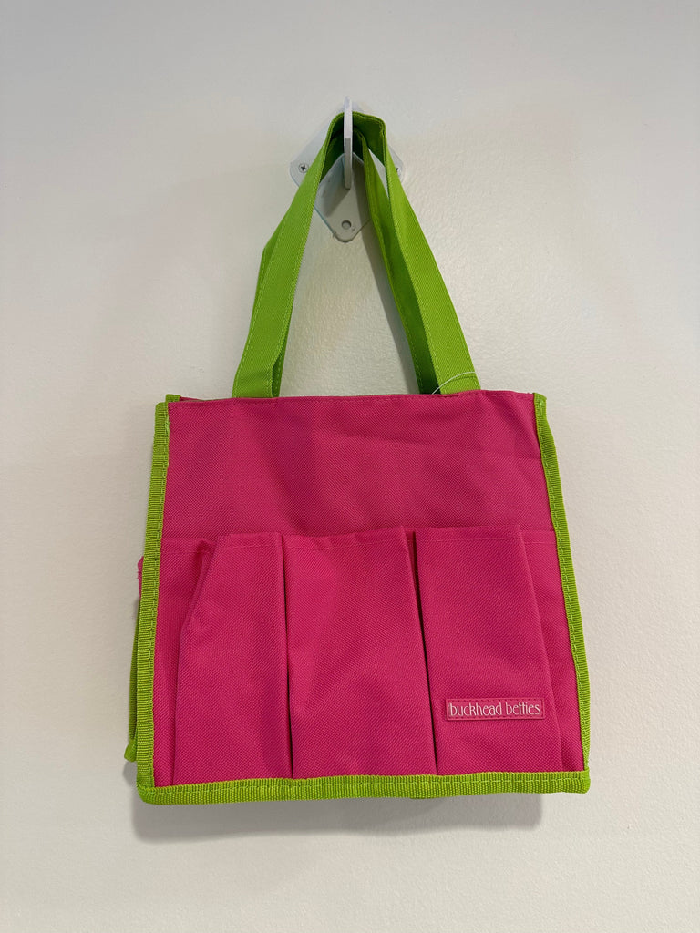 Monograms For Me Pink/Green MultiPocket Tote