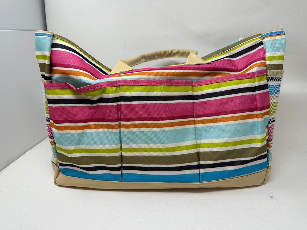 Monograms For Me Polyester Striped Tote