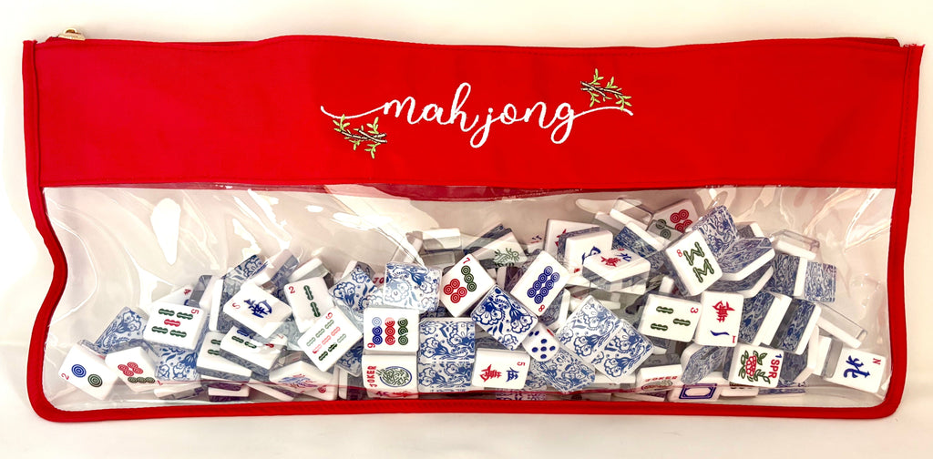 Monograms For Me Red Mahjong Tile Bags