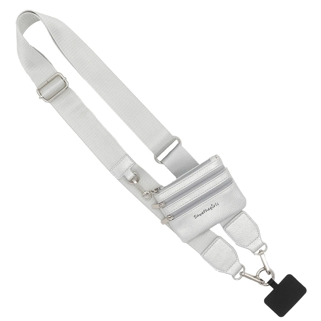 Monograms For Me Silver Clip and Go Cellphone Crossbody