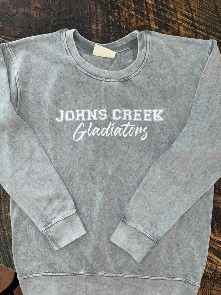 Monograms For Me Small Johns Creek - Acid Wash Fleece Crewneck