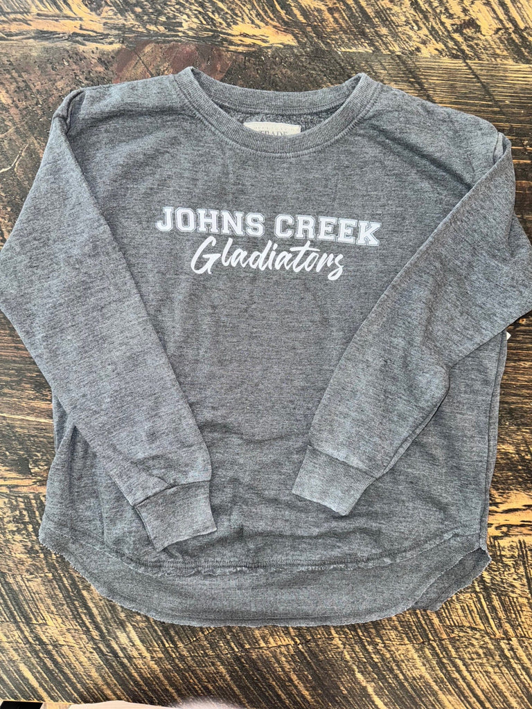 Monograms For Me Small Johns Creek - Burnout Fleece Crew