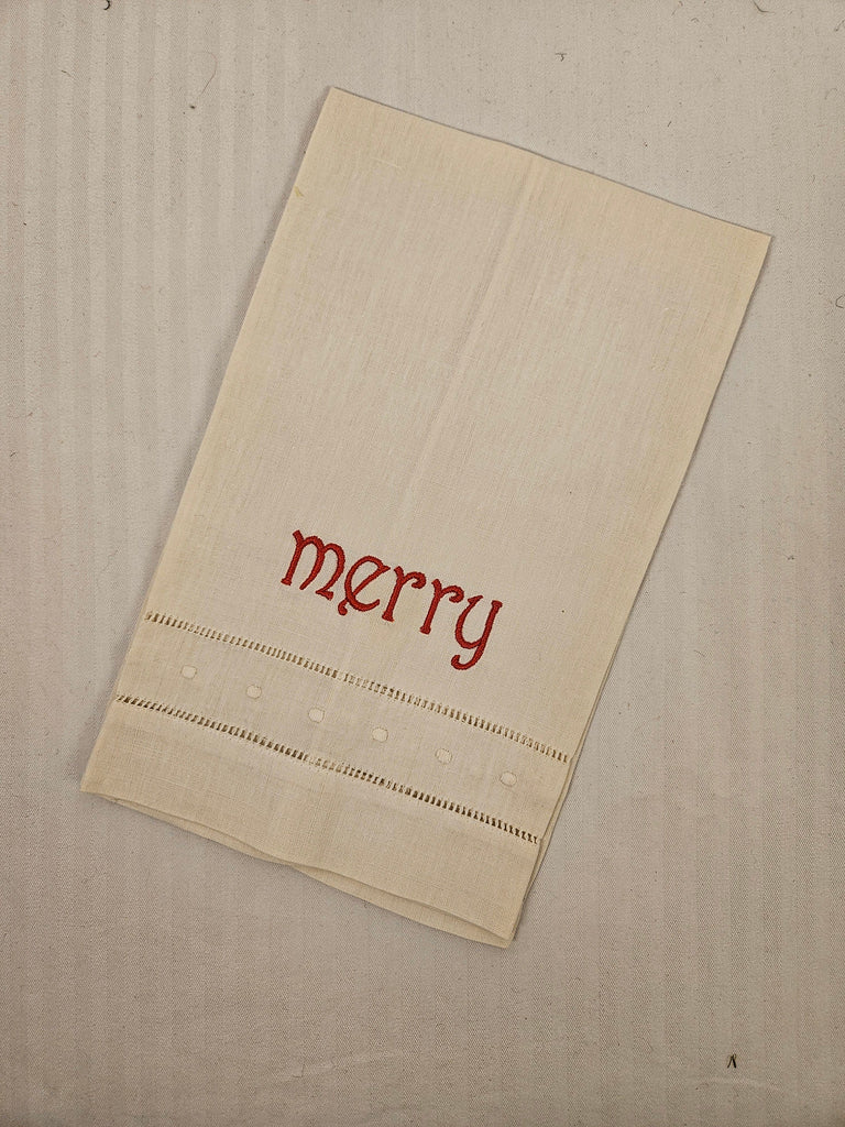 Monograms For Me Tea Towel - Merry