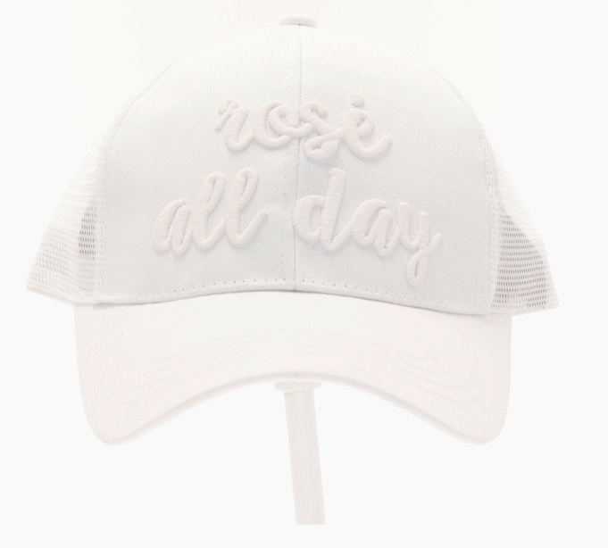 Monograms For Me White Rose All Day Ball Cap
