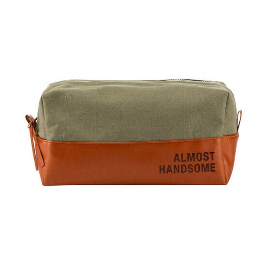 vendor-unknown For the Guys Almost Handsome Canvas and Leather Dopp Kit