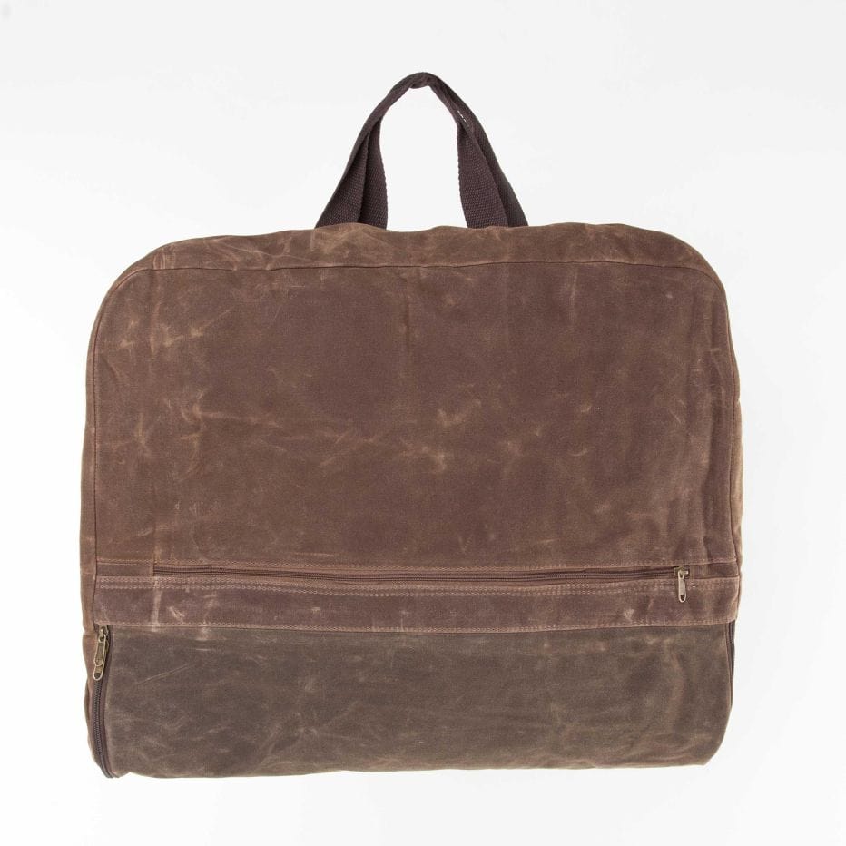 vendor-unknown For the Guys Brown Waxed Canvas Garment Bag