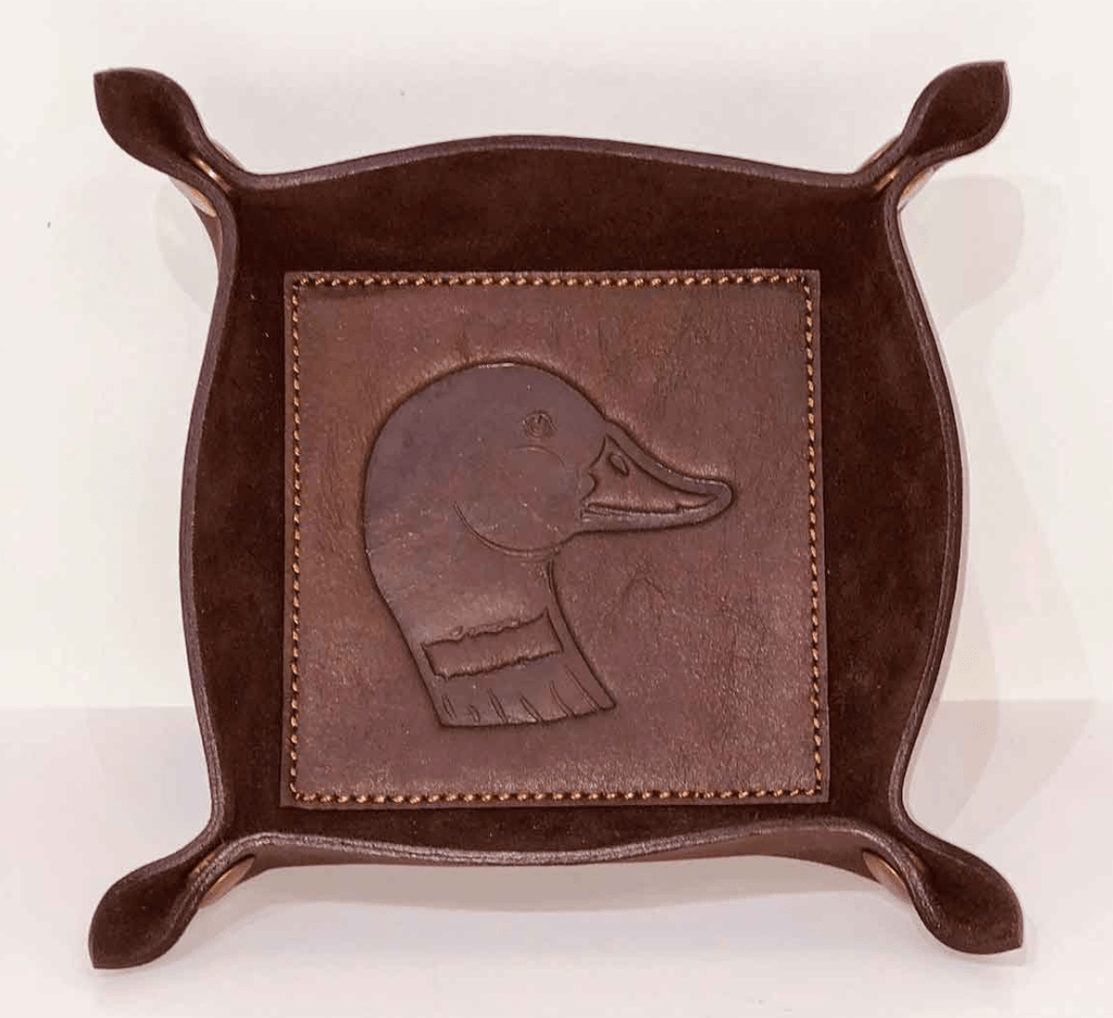 vendor-unknown For the Guys Duck Embossed Embossed Leather Valet Tray