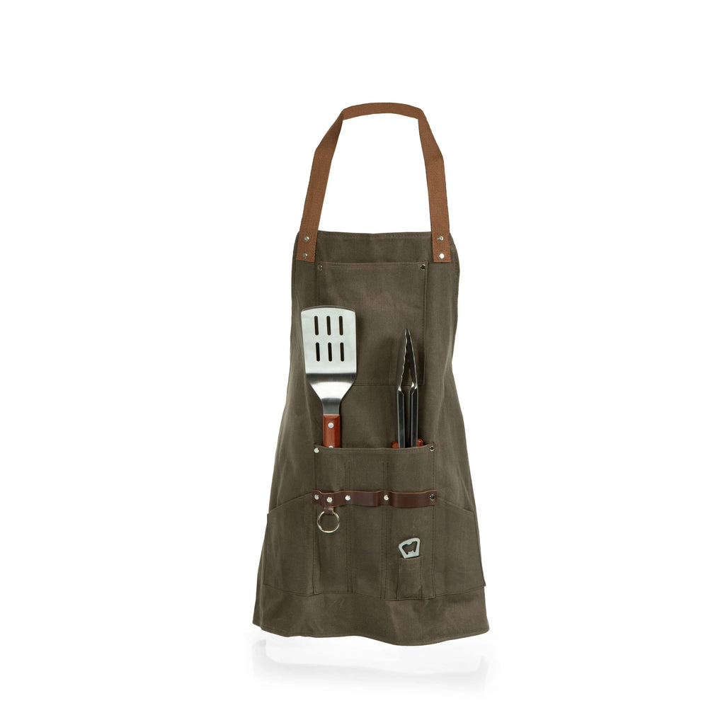 vendor-unknown For the Guys Waxed Canvas BBQ Apron with Tools