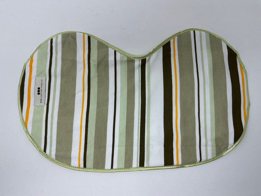 vendor-unknown For the Little Ones Green Stripes Shoulder Fitted Burp Cloth