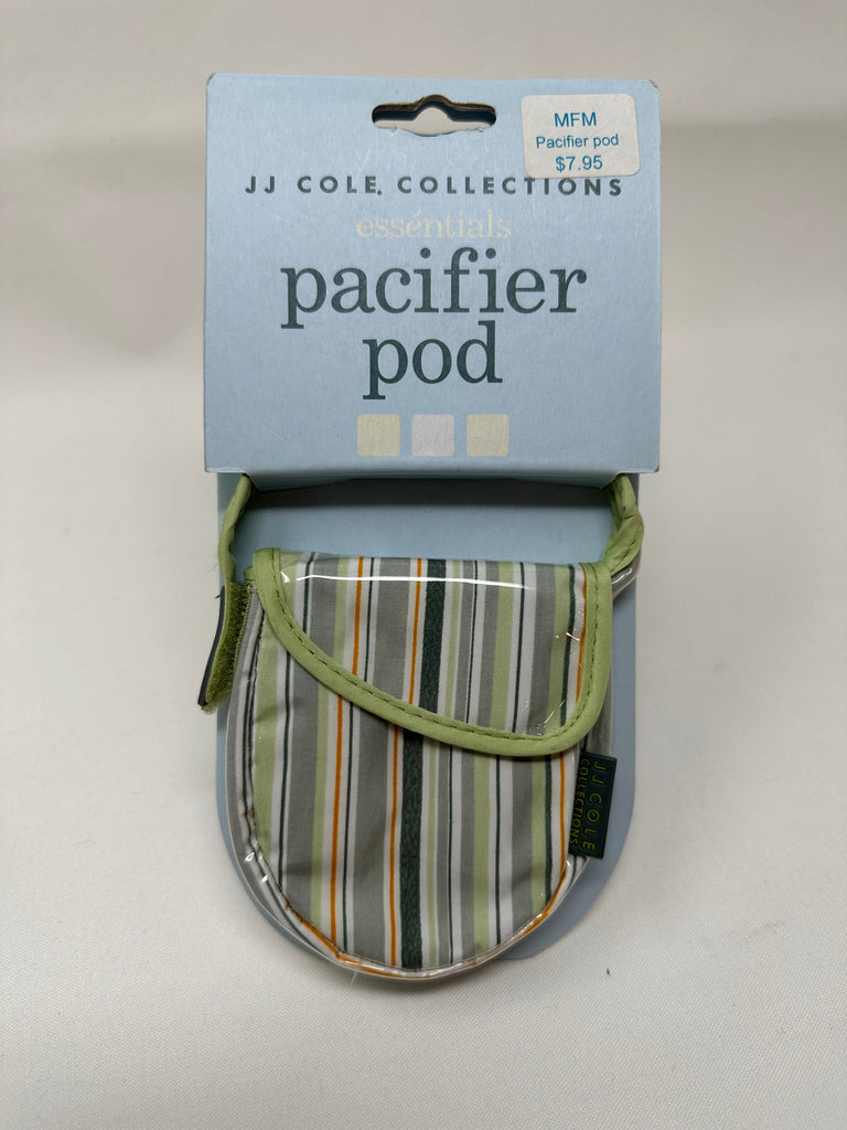 vendor-unknown For the Little Ones Grey/Green Stripe Pacifier Pod