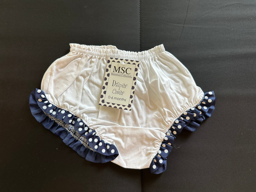vendor-unknown For the Little Ones Navy Polkadots Diaper Cover