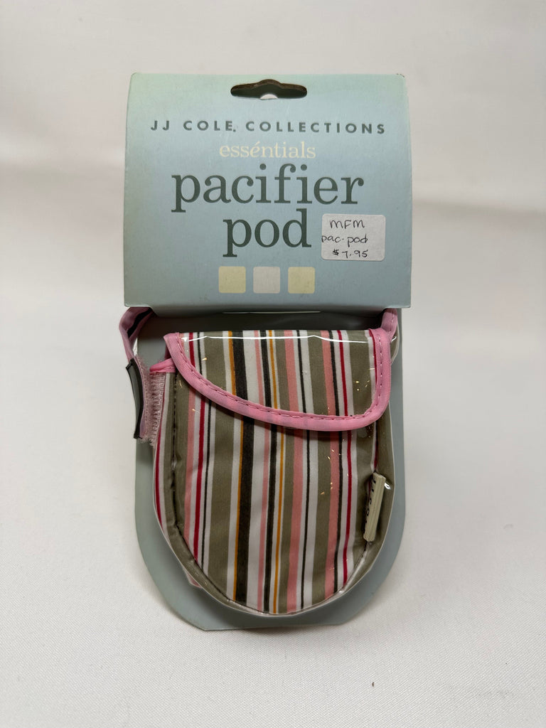 vendor-unknown For the Little Ones Pink/Grey Stripe Pacifier Pod