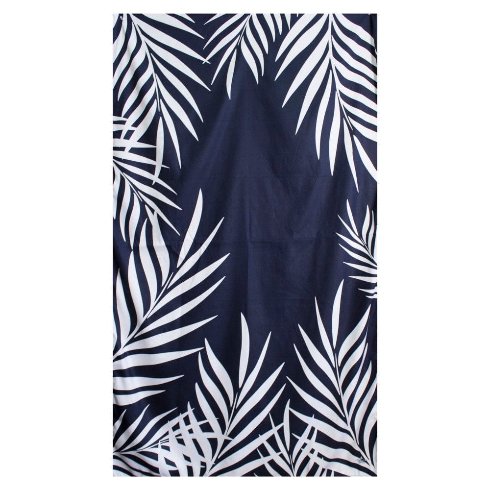 vendor-unknown Fun4Summer Palm Leaf - Navy Microfiber Towels
