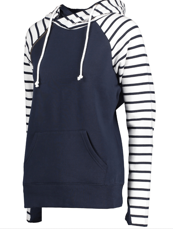 vendor-unknown JUST IN! Double Hooded Pullover Sweater