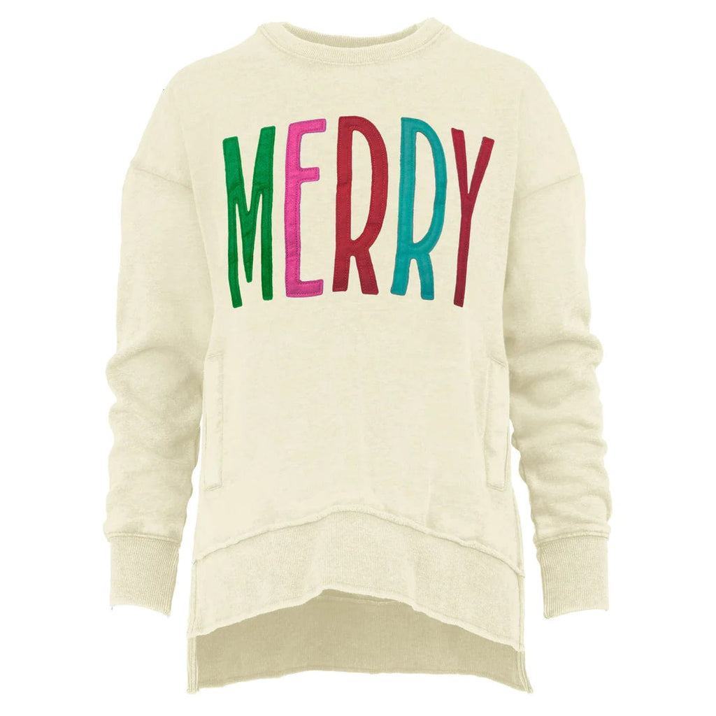 vendor-unknown JUST IN! Merry Applique Sweater