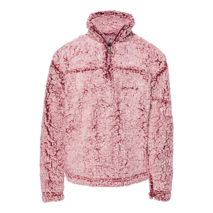vendor-unknown Outerwear Frosty Garnet / Small Girls Quarter Zip Pullover Sherpa