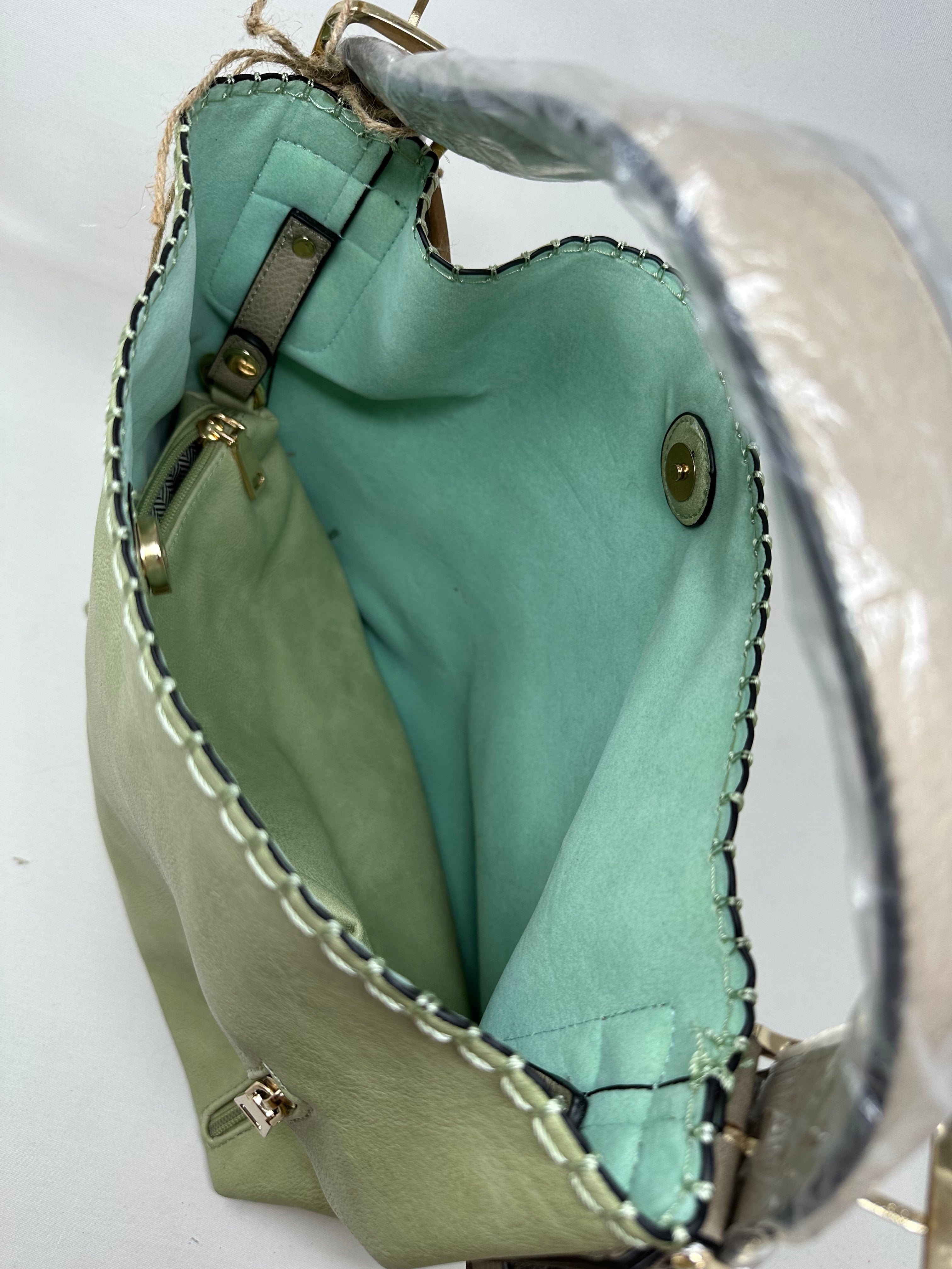 Amazon.com: Fgalaze Forest Green Leather Hobo Bag, Everyday Shoulder Handbag,  Rosses : Clothing, Shoes & Jewelry