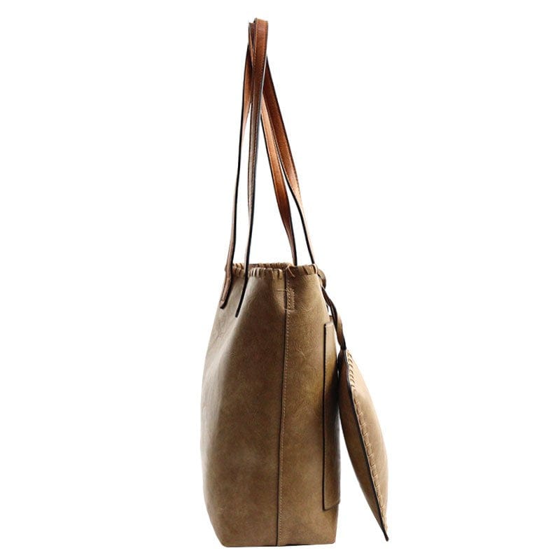 vendor-unknown Purses 2 in 1 Faux Leather Handbag