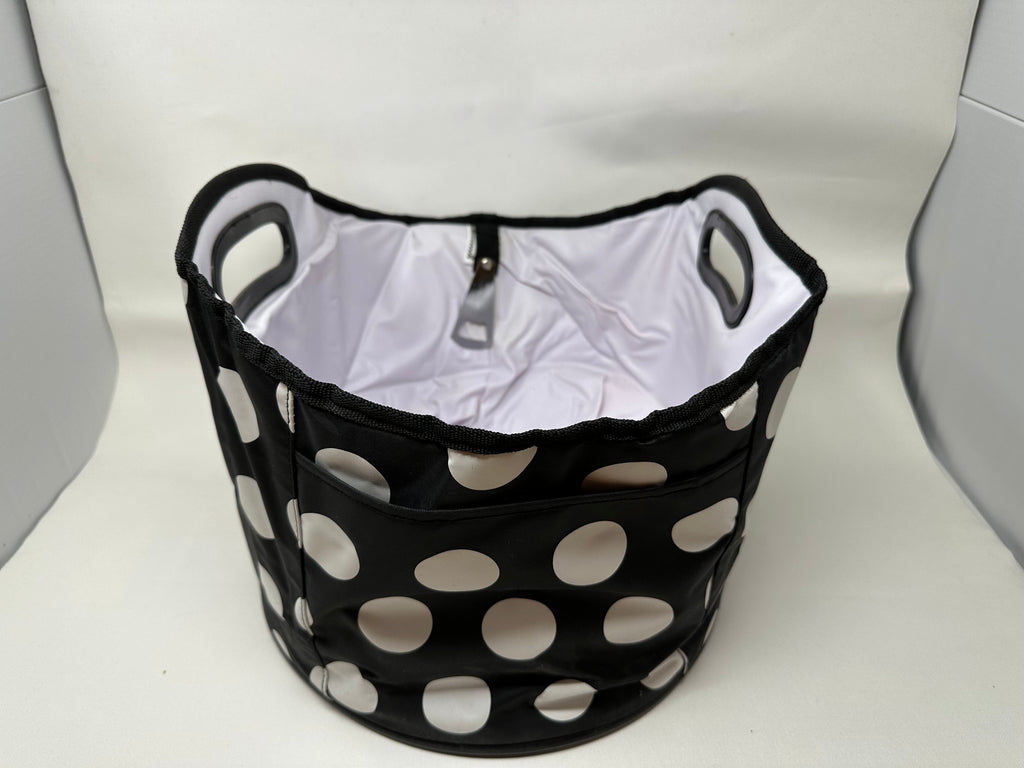 vendor-unknown Purses Black and White Dots Cooler Bucket