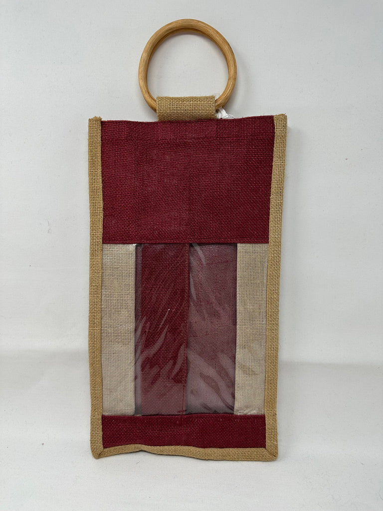 vendor-unknown Purses Burlap Wine Tote