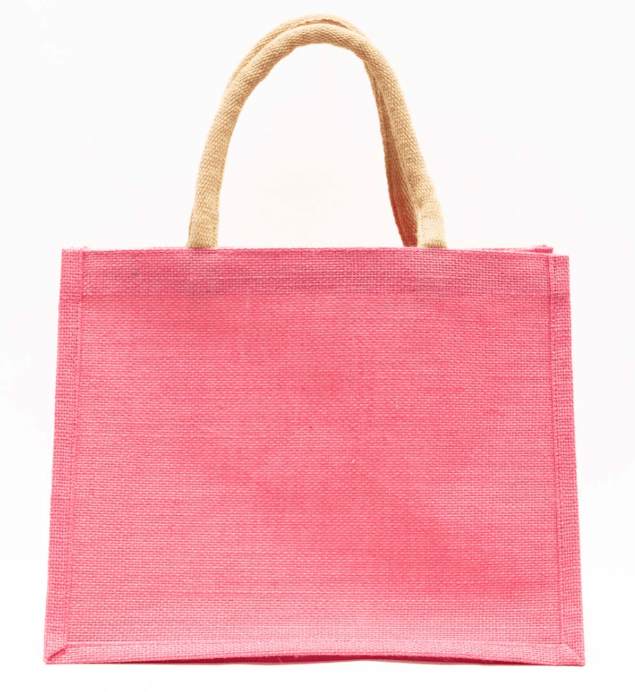 vendor-unknown Purses Hot Pink Jute Gift Tote