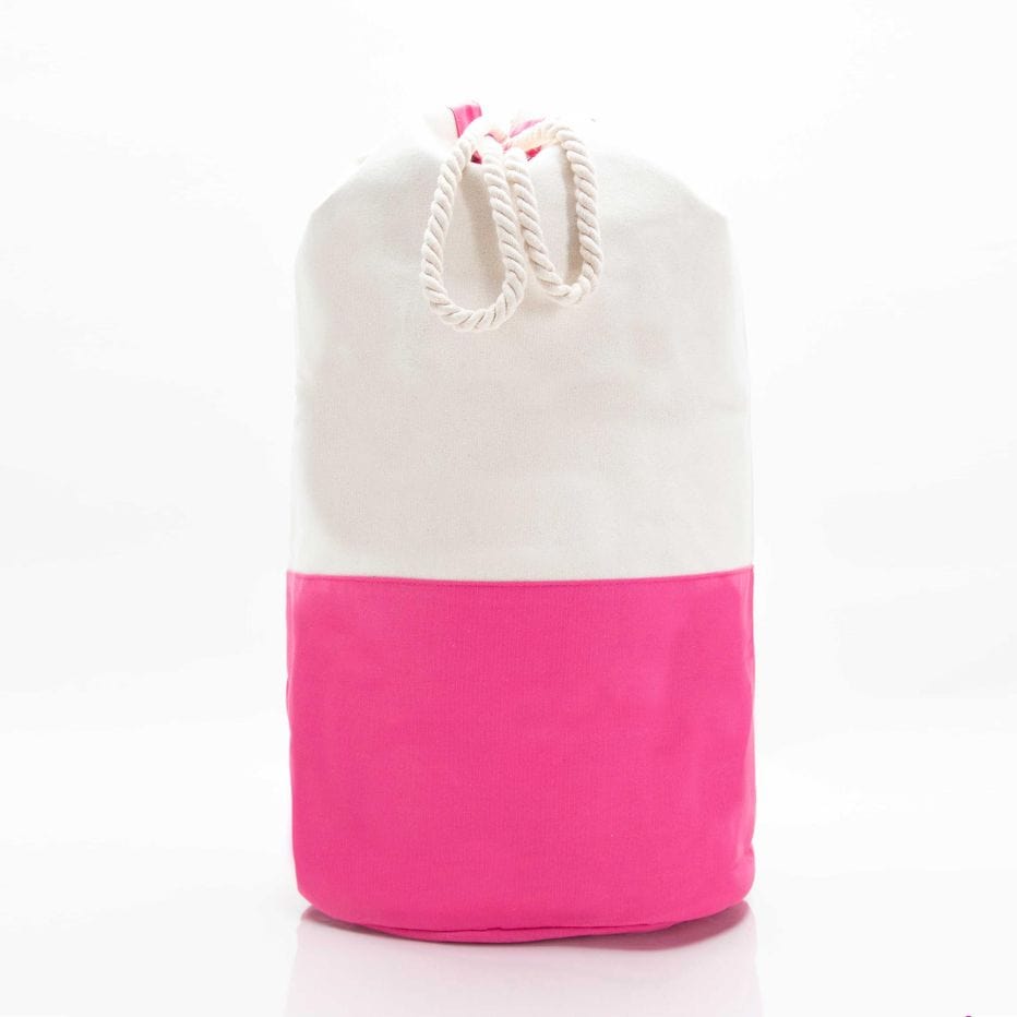 vendor-unknown Purses Pink Canvas Laundry Bag