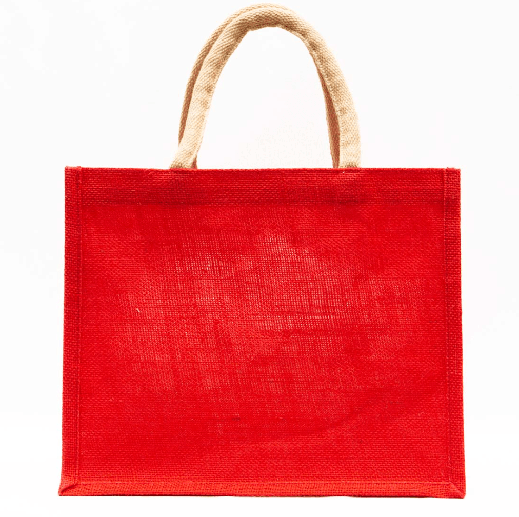 vendor-unknown Purses Red Jute Gift Tote