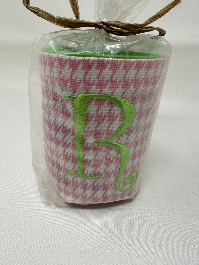 vendor-unknown R - Pink Hountsdooth Insulated Can Coozies