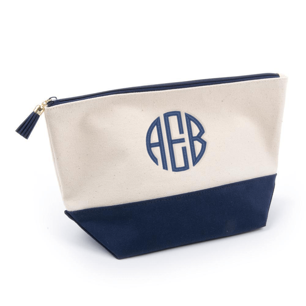 Monograms For Me Navy Canvas Cosmetic Pouch