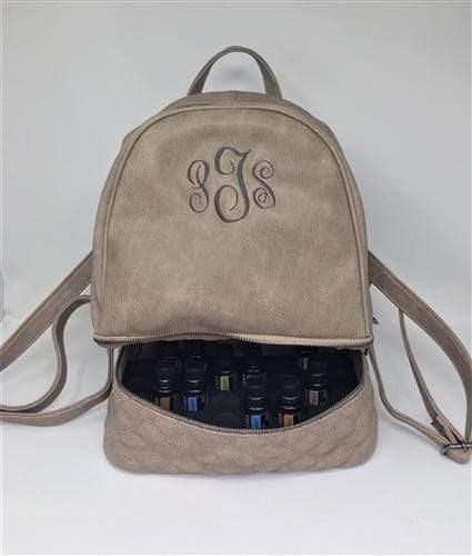 Monograms For Me Stone Monogrammed Essential Oil Backpack