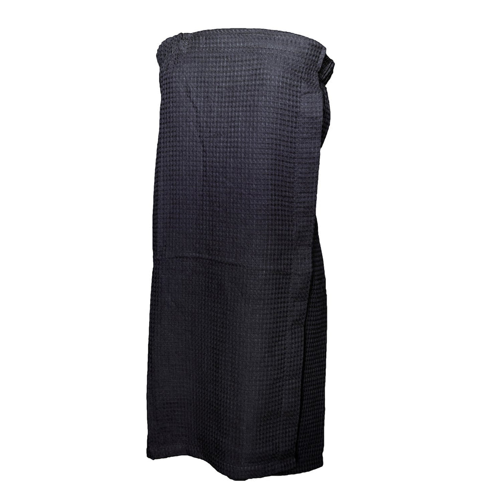 vendor-unknown College Bound Black Monogrammed Waffle Weave Spa Wrap - Available in 11 colors