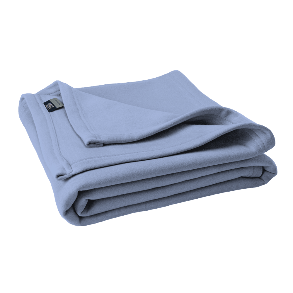 vendor-unknown College Bound Columbia Blue Monogrammed Sweatshirt Blankets