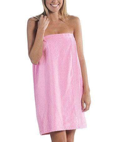 vendor-unknown College Bound Light Pink Monogrammed Terry Spa Wrap - Available in 12 colors