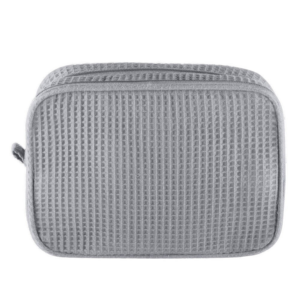 vendor-unknown College Bound Monogrammed Waffle Weave Cosmetic Bag - Available in 16 colors