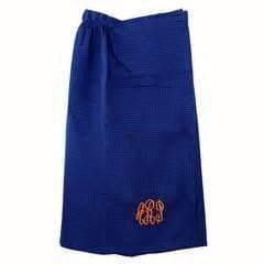 vendor-unknown College Bound Navy Monogrammed Terry Spa Wrap - Available in 12 colors