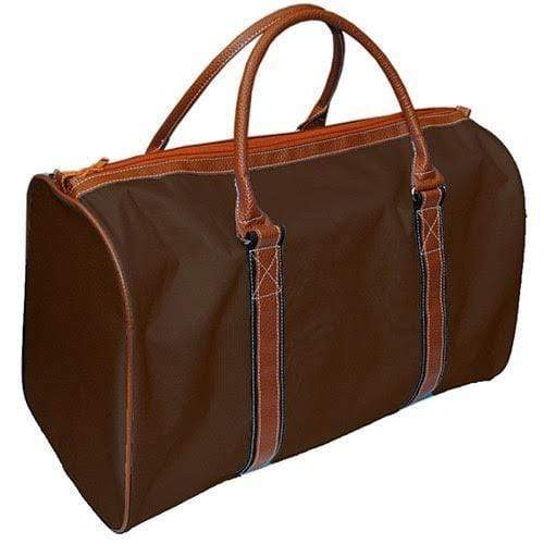 vendor-unknown For the Guys Brown Monogrammed Duffel Bag