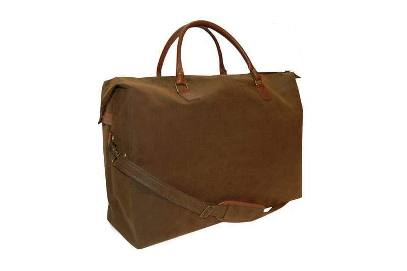 vendor-unknown For the Guys Brown Monogrammed Scotch Grain Duffel